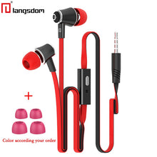 Load image into Gallery viewer, Original Langsdom JM21 JV23 earphones with Microphone Super Bass Earphone Headset For iphone 6 6s xiaomi earphone fone de ouvido