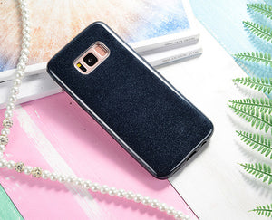 GerTong Luxury Glitter Phone Case For Smasung Galaxy S8 S9 Plus Soft TPU Cover For Galaxy Note 8 Protective Crystal Coque Shell