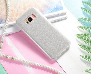 GerTong Luxury Glitter Phone Case For Smasung Galaxy S8 S9 Plus Soft TPU Cover For Galaxy Note 8 Protective Crystal Coque Shell