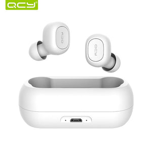 QCY QS1 T1C TWS Bluetooth V5.0 Headset Sports Wireless Earphones 3D Stereo Earbuds Mini in Ear Dual Microphone With Charging box
