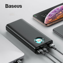 Load image into Gallery viewer, Baseus 20000mAh Power Bank For iPhone Samsung Huawei Type C PD Fast Charging + Quick Charge 3.0 USB Powerbank External Battery