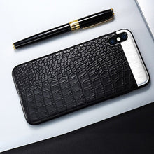 Load image into Gallery viewer, GerTong Phone Cases For iPhone 6 8 7 6s Plus Case Crocodile Leather Business Ultra Slim Coque Back Cover For iPhone X Capa Shell