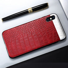 Load image into Gallery viewer, GerTong Phone Cases For iPhone 6 8 7 6s Plus Case Crocodile Leather Business Ultra Slim Coque Back Cover For iPhone X Capa Shell