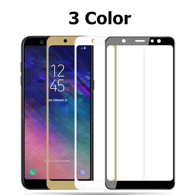 2.5D Full Cover Screen Protector For Samsung  J7 J3 J5 2017 EU A3 A5 A7 Tempered Glass For Galaxy J6 J4 Plus J8 2018 Safety Film