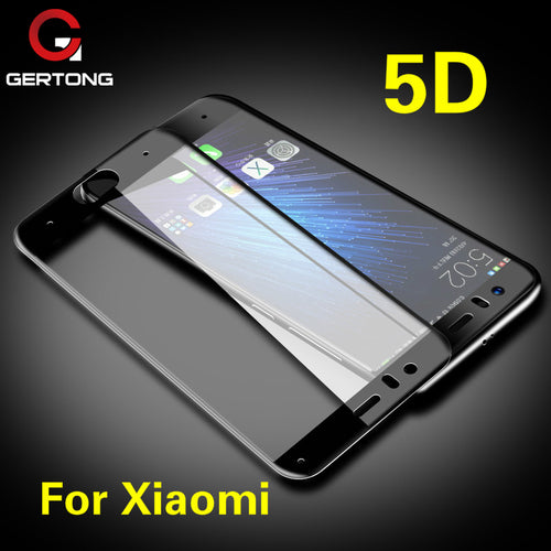 GerTong 5D Curved Edge Screen Protector For Xiaomi 6 Mi a1 5X Tempered Glass For Redmi Note 5A 4 X Global 5 Plus Full Cover Case