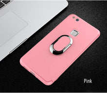 Load image into Gallery viewer, GerTong Soft Silicone For Huawei P10 Plus Phone Case For Huawei P10 Lite Frosted 360 Rotating Finger Ring car Stand Holder Cover