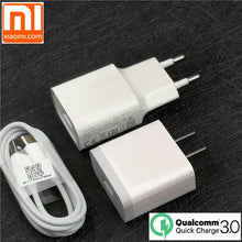 Load image into Gallery viewer, original EU xiaomi mi max 3 charger QC 3.0 Power adapter quick fast charge cable for a2 mi8 mi6 8 se mix 2 2s 3 mi5 a1 6 6x a1
