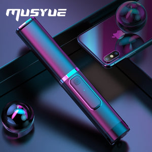 Musyue Tripod Monopod Selfie Stick Mini Foldable Wireless Bluetooth Self Stick For iPhone Samsung Huawei With Remote Control