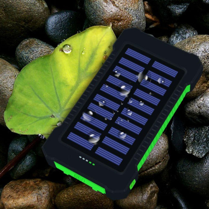 30000 mAh Solar Power Bank Powerbank External Battery Portable Charger LED Light Hanger with Compass for Xiaomi iPhone Samsung